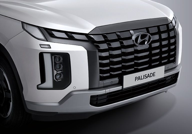 detalle parrilla frontal hyundai palisade